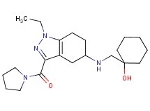 1-({[1-ethyl-3-(1-pyrrolidinylcarbonyl)-4,5,6,7-tetrahydro-1H-indazol-5-yl]amino}methyl)cyclohexanol
