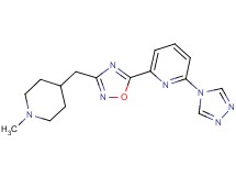 2-{3-[(1-methylpiperidin-4-yl)methyl]-1,2,4-oxadiazol-5-yl}-6-(4H-1,2,4-triazol-4-yl)pyridine