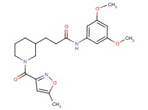 N-(3,5-dimethoxyphenyl)-3-{1-[(5-methyl-3-isoxazolyl)carbonyl]-3-piperidinyl}propanamide