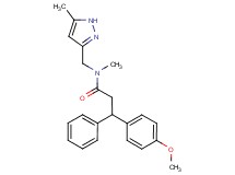 3-(4-methoxyphenyl)-N-methyl-N-[(5-methyl-1H-pyrazol-3-yl)methyl]-3-phenylpropanamide