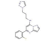 5-(2-fluorophenyl)-N-[3-(1H-1,2,3-triazol-1-yl)propyl]pyrazolo[1,5-a]pyrimidin-7-amine