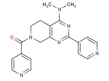 7-isonicotinoyl-N,N-dimethyl-2-(4-pyridinyl)-5,6,7,8-tetrahydropyrido[3,4-d]pyrimidin-4-amine