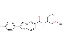 2-(4-fluorophenyl)-N-[1-(methoxymethyl)propyl]imidazo[1,2-a]pyridine-6-carboxamide