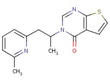3-[1-methyl-2-(6-methylpyridin-2-yl)ethyl]thieno[2,3-d]pyrimidin-4(3H)-one