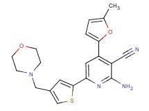 2-amino-4-(5-methyl-2-furyl)-6-[4-(morpholin-4-ylmethyl)-2-thienyl]nicotinonitrile