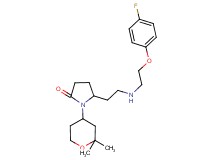 1-(2,2-dimethyltetrahydro-2H-pyran-4-yl)-5-(2-{[2-(4-fluorophenoxy)ethyl]amino}ethyl)-2-pyrrolidinone