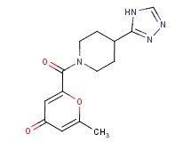 2-methyl-6-{[4-(4H-1,2,4-triazol-3-yl)piperidin-1-yl]carbonyl}-4H-pyran-4-one