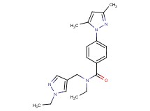 4-(3,5-dimethyl-1H-pyrazol-1-yl)-N-ethyl-N-[(1-ethyl-1H-pyrazol-4-yl)methyl]benzamide