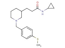 N-cyclopropyl-3-{1-[4-(methylthio)benzyl]-3-piperidinyl}propanamide