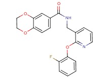 N-{[2-(2-fluorophenoxy)-3-pyridinyl]methyl}-2,3-dihydro-1,4-benzodioxine-6-carboxamide