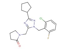 1-{[1-(2-chloro-6-fluorobenzyl)-3-cyclopentyl-1H-1,2,4-triazol-5-yl]methyl}pyrrolidin-2-one