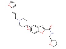 5-{1-[(2E)-3-(2-furyl)-2-propen-1-yl]-4-hydroxy-4-piperidinyl}-N-(tetrahydro-2-furanylmethyl)-1-benzofuran-2-carboxamide
