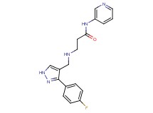3-({[3-(4-fluorophenyl)-1H-pyrazol-4-yl]methyl}amino)-N-pyridin-3-ylpropanamide