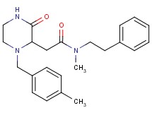 N-methyl-2-[1-(4-methylbenzyl)-3-oxo-2-piperazinyl]-N-(2-phenylethyl)acetamide