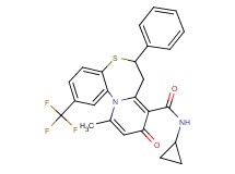 N-cyclopropyl-11-methyl-9-oxo-6-phenyl-2-(trifluoromethyl)-7,9-dihydro-6H-pyrido[2,1-d][1,5]benzothiazepine-8-carboxamide