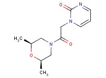 1-{2-[(2R*,6S*)-2,6-dimethylmorpholin-4-yl]-2-oxoethyl}pyrimidin-2(1H)-one