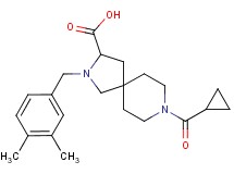 8-(cyclopropylcarbonyl)-2-(3,4-dimethylbenzyl)-2,8-diazaspiro[4.5]decane-3-carboxylic acid