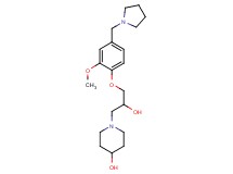 1-{2-hydroxy-3-[2-methoxy-4-(pyrrolidin-1-ylmethyl)phenoxy]propyl}piperidin-4-ol