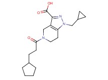 5-(3-cyclopentylpropanoyl)-1-(cyclopropylmethyl)-4,5,6,7-tetrahydro-1H-pyrazolo[4,3-c]pyridine-3-carboxylic acid
