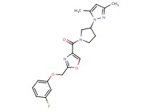 4-{[3-(3,5-dimethyl-1H-pyrazol-1-yl)pyrrolidin-1-yl]carbonyl}-2-[(3-fluorophenoxy)methyl]-1,3-oxazole