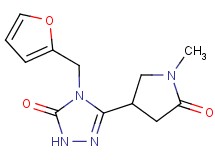 4-(2-furylmethyl)-5-(1-methyl-5-oxopyrrolidin-3-yl)-2,4-dihydro-3H-1,2,4-triazol-3-one