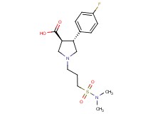 (3S*,4R*)-1-{3-[(dimethylamino)sulfonyl]propyl}-4-(4-fluorophenyl)-3-pyrrolidinecarboxylic acid