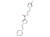 N-[2-(4-chloro-1H-pyrazol-1-yl)ethyl]-1-(2-piperazin-1-ylethyl)-1H-1,2,3-triazole-4-carboxamide