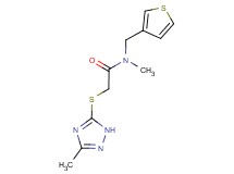 N-methyl-2-[(3-methyl-1H-1,2,4-triazol-5-yl)thio]-N-(3-thienylmethyl)acetamide