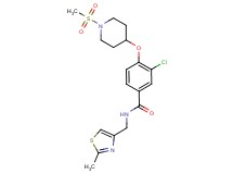 3-chloro-4-{[1-(methylsulfonyl)-4-piperidinyl]oxy}-N-[(2-methyl-1,3-thiazol-4-yl)methyl]benzamide
