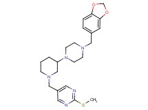 5-({3-[4-(1,3-benzodioxol-5-ylmethyl)-1-piperazinyl]-1-piperidinyl}methyl)-2-(methylthio)pyrimidine