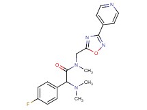 2-(dimethylamino)-2-(4-fluorophenyl)-N-methyl-N-{[3-(4-pyridinyl)-1,2,4-oxadiazol-5-yl]methyl}acetamide