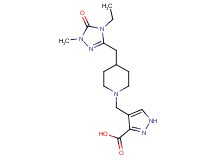 4-({4-[(4-ethyl-1-methyl-5-oxo-4,5-dihydro-1H-1,2,4-triazol-3-yl)methyl]piperidin-1-yl}methyl)-1H-pyrazole-3-carboxylic acid