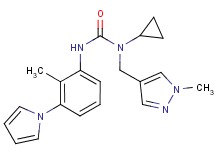 N-cyclopropyl-N-[(1-methyl-1H-pyrazol-4-yl)methyl]-N'-[2-methyl-3-(1H-pyrrol-1-yl)phenyl]urea