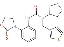 N-cyclopentyl-N'-[2-(2-oxo-1,3-oxazolidin-3-yl)phenyl]-N-(3-thienylmethyl)urea