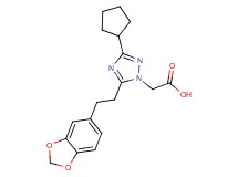 {5-[2-(1,3-benzodioxol-5-yl)ethyl]-3-cyclopentyl-1H-1,2,4-triazol-1-yl}acetic acid