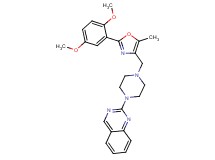 2-(4-{[2-(2,5-dimethoxyphenyl)-5-methyl-1,3-oxazol-4-yl]methyl}-1-piperazinyl)quinazoline