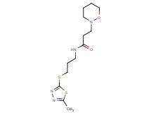 N-{3-[(5-methyl-1,3,4-thiadiazol-2-yl)thio]propyl}-3-(1,2-oxazinan-2-yl)propanamide