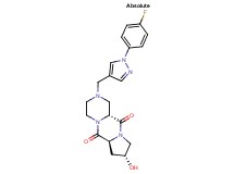 (6aS,8R,11aR)-2-{[1-(4-fluorophenyl)-1H-pyrazol-4-yl]methyl}-8-hydroxyoctahydro-6H-pyrazino[1,2-a]pyrrolo[1,2-d]pyrazine-6,11(2H)-dione