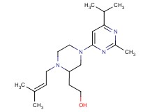 2-[4-(6-isopropyl-2-methyl-4-pyrimidinyl)-1-(3-methyl-2-buten-1-yl)-2-piperazinyl]ethanol