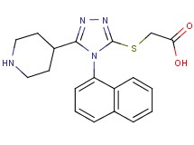 {[4-(1-naphthyl)-5-piperidin-4-yl-4H-1,2,4-triazol-3-yl]thio}acetic acid