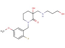 1-(2-fluoro-5-methoxybenzyl)-3-hydroxy-3-{[(3-hydroxypropyl)amino]methyl}piperidin-2-one