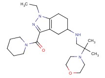 1-ethyl-N-[2-methyl-2-(4-morpholinyl)propyl]-3-(1-piperidinylcarbonyl)-4,5,6,7-tetrahydro-1H-indazol-5-amine
