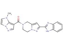 2-(1H-benzimidazol-2-yl)-5-[(1-methyl-1H-imidazo[1,2-b]pyrazol-7-yl)carbonyl]-4,5,6,7-tetrahydropyrazolo[1,5-a]pyrazine