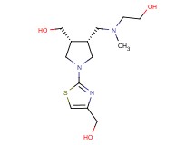 2-[({(3R*,4R*)-4-(hydroxymethyl)-1-[4-(hydroxymethyl)-1,3-thiazol-2-yl]-3-pyrrolidinyl}methyl)(methyl)amino]ethanol