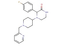 3-(4-fluorophenyl)-4-[1-(pyridin-2-ylmethyl)piperidin-4-yl]piperazin-2-one