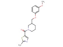 3-[(3-methoxyphenoxy)methyl]-1-[(2-methyl-1,3-thiazol-5-yl)carbonyl]piperidine