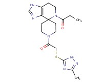 1'-{[(3-methyl-1H-1,2,4-triazol-5-yl)thio]acetyl}-5-propionyl-1,5,6,7-tetrahydrospiro[imidazo[4,5-c]pyridine-4,4'-piperidine]