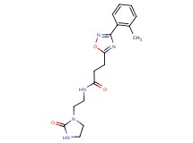 3-[3-(2-methylphenyl)-1,2,4-oxadiazol-5-yl]-N-[2-(2-oxoimidazolidin-1-yl)ethyl]propanamide