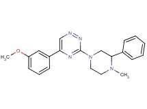 5-(3-methoxyphenyl)-3-(4-methyl-3-phenyl-1-piperazinyl)-1,2,4-triazine