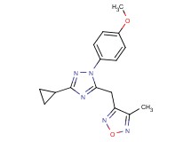 3-{[3-cyclopropyl-1-(4-methoxyphenyl)-1H-1,2,4-triazol-5-yl]methyl}-4-methyl-1,2,5-oxadiazole